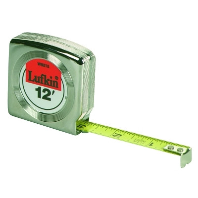 Crescent Lufkin W9210 Mezurall Measuring Tapes, 1/2 in x 10 ft, Chrome