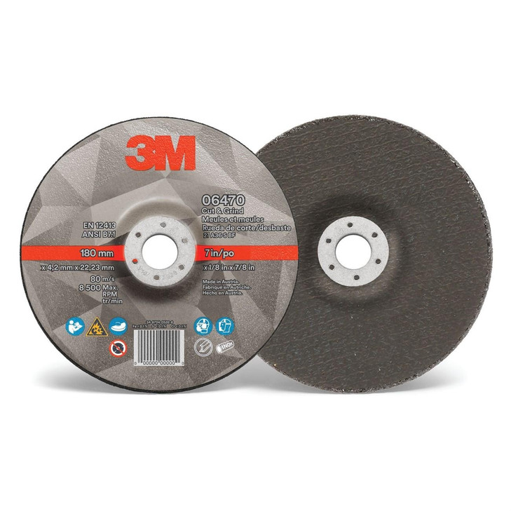 Wheel, Cut and Grind, 7 Inch Dia, Precision Shaped Ceramic, 20/CS