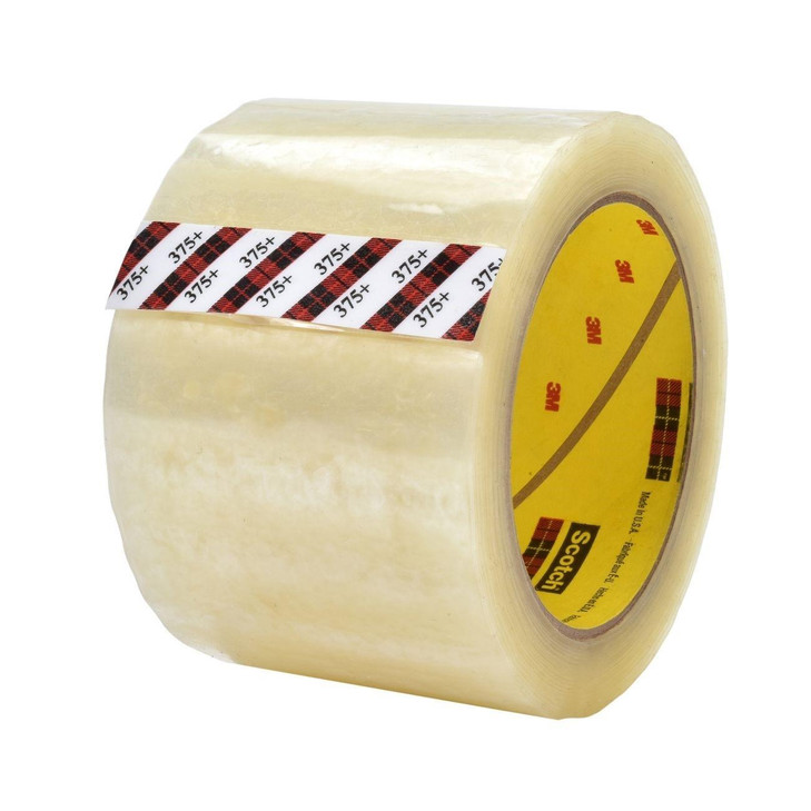 Sealing Tape, High Tack, 375+, Transparent, 6 RL/CS