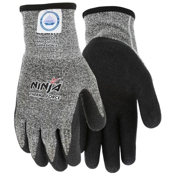 Cut Resistant Gloves, Ninja, Dyneema/Acrylic, Large, Black