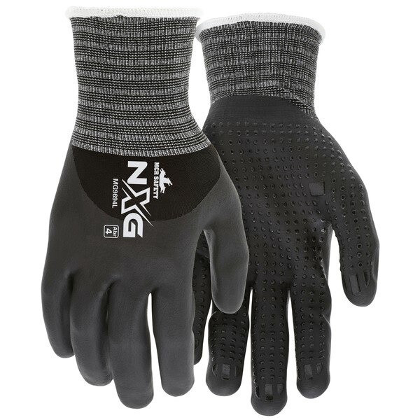 Gloves, Memphis, Large, Nylon, Black, Knit Wrist Cuff