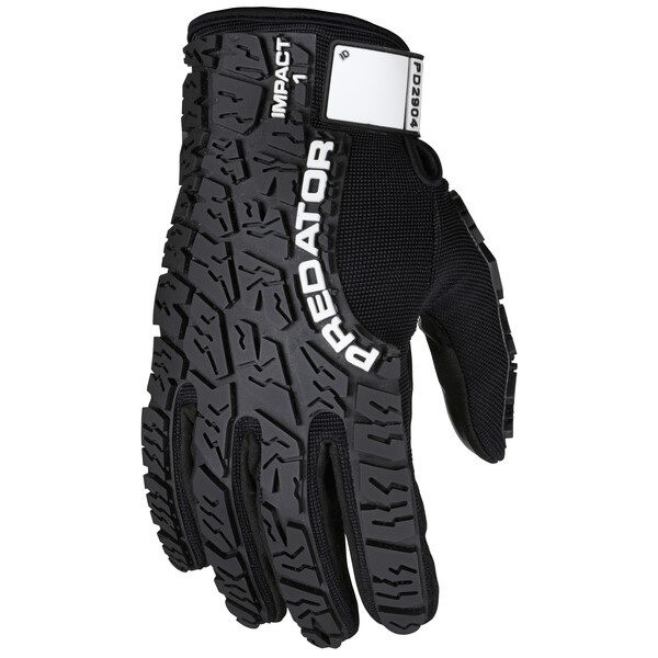 Mechanics Gloves, Predator, Medium, Synthetic, Black