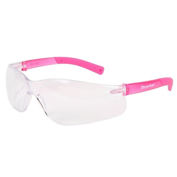 Safety Glasses, BearKat BK2 Series, Clear Lens, Pink Temple