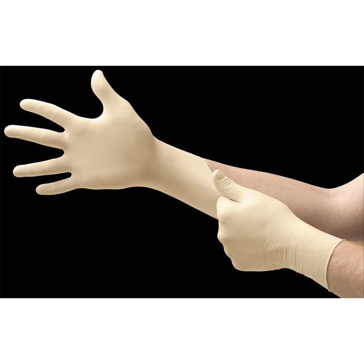 Latex Exam Gloves, Microflex, Diamond Grip, Xxl, Natural
