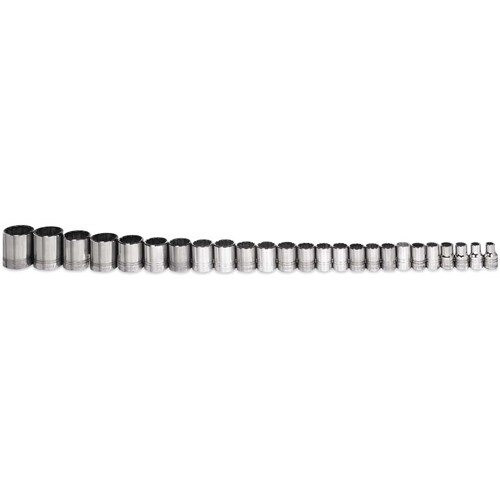 Socket Set, 23 Pieces, 1/2 Inch Dr, 12 Point, 1/2 Inch Size