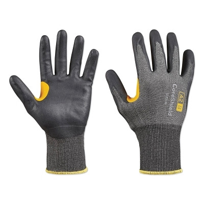 PIP 22-7518B CoreShield A2 Cut Resistant Glove 18G Black Foam Nitrile Coated Size 9 Large