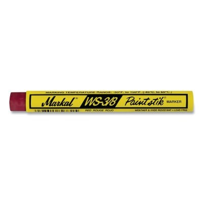 Markal 82422 WS Paintstik Marker, 3/8 in x 4.25 in L, Red