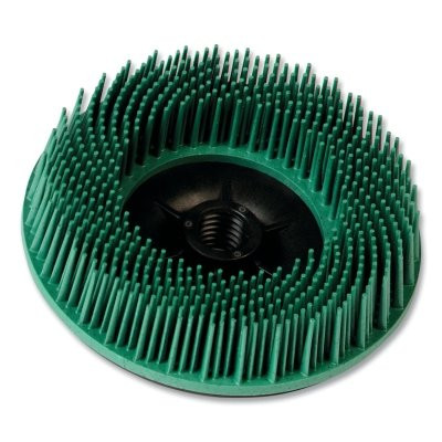 Scotch-Brite Bristle Disc 4-1/2 Inch x 5/8 Inch to 11 50 Grit Ceramic 12000 RPM Green