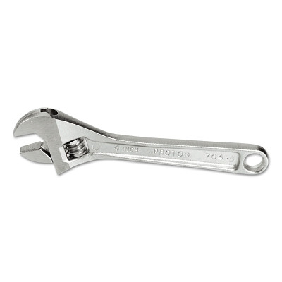 Proto J704B Adjustable Wrench, 4-11/32 in L, 3/4 in jaw, Satin Chrome