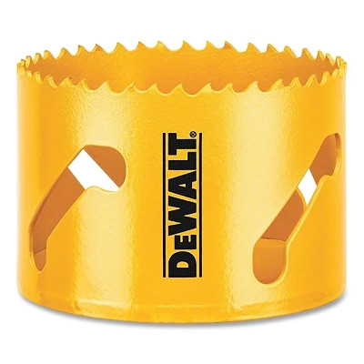 DeWalt DAH180050 Bi-Metal Hole Saw, 3-1/8 in dia, 1-3/4 in Cutting Depth, Yellow