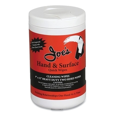 Joe's 704KW Hand and Surface Quick Wipes, 70 Wipes/Canister, Cherry