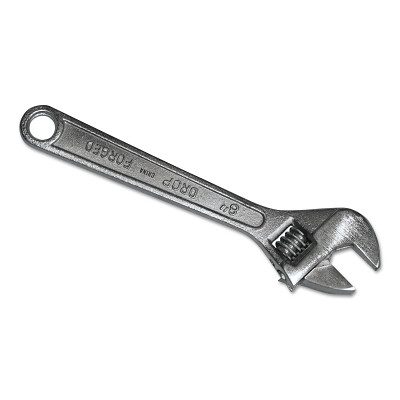 Anchor Brand 01008 Adjustable Wrench, 8 in L, 1-1/8 in Opening, Chrome