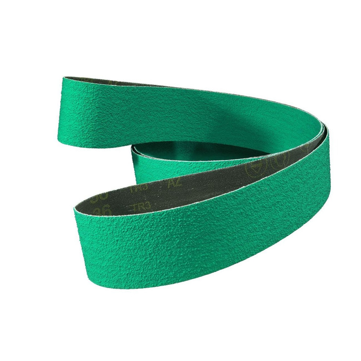 Belt, 577F, Coated, 132 Inch L, 6 Inch W, 100 Grit, Green, 20/CS