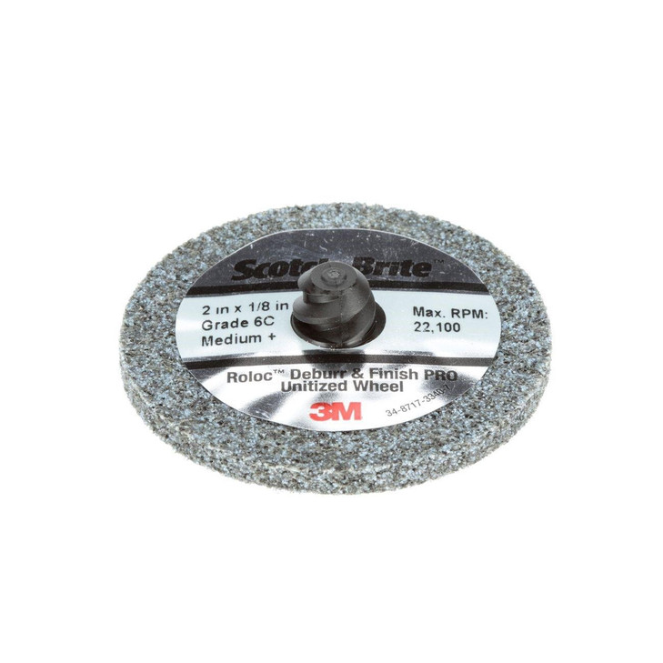 Wheel, Roloc™, Unitized, 2 Inch Dia, Medium Grit, 60/CS