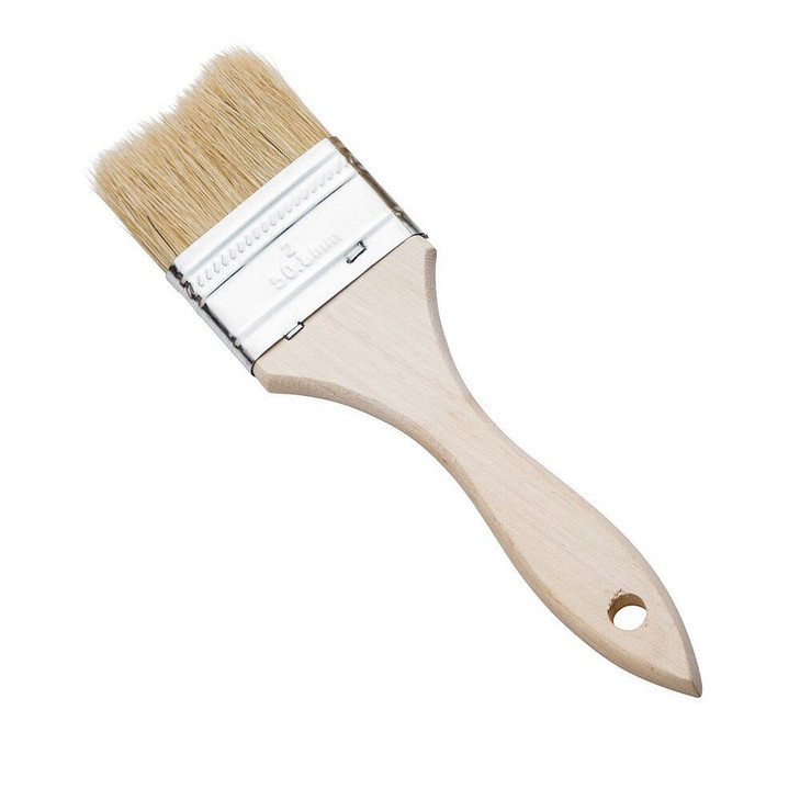 White Chinese Wood Handle Chip Brush, Size: 2", Packaging Qty: 1 each (24 per box) 576 each per case