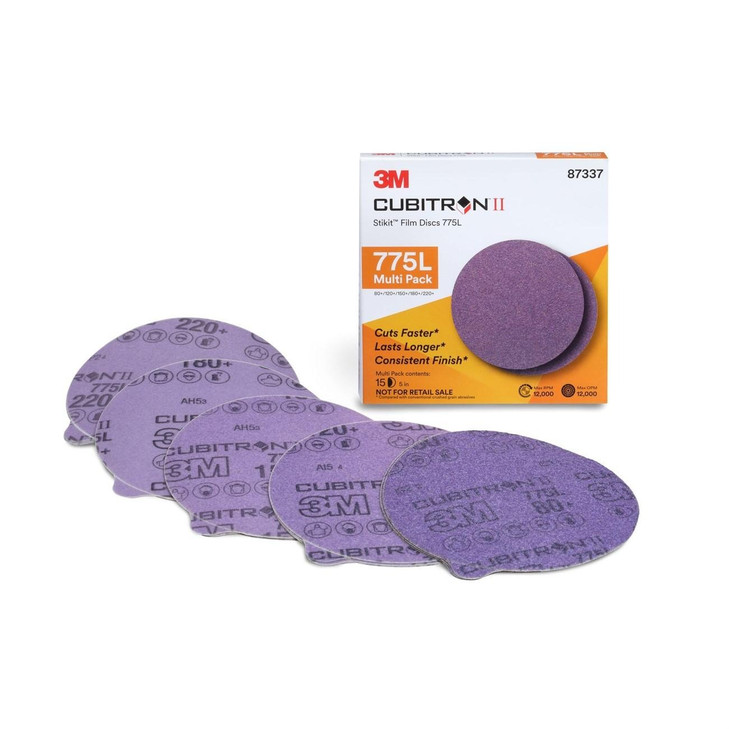 Disc, Cubitron™ II, 775L, Coated, 5 Inch Dia, Assorted Grit, 15/PK, 20 PK/CS