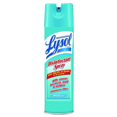 Professional Lysol 04675 Disinfectant Spray, Fresh Scent, 19 oz, Aerosol Can