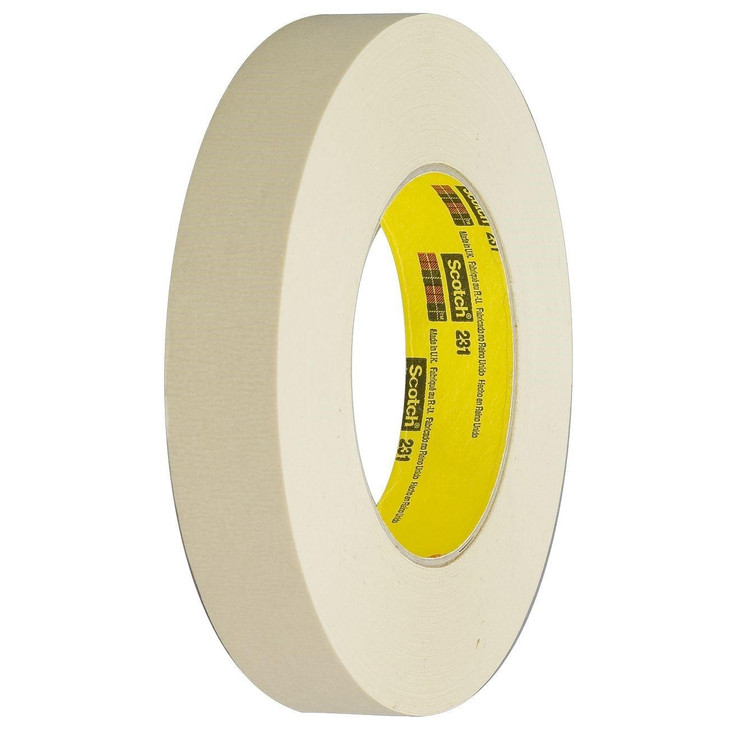 Masking Tape, Paint, 231/231A, Tan, 1 1/2 Inch W, 60 yd L, 32 RL/CS