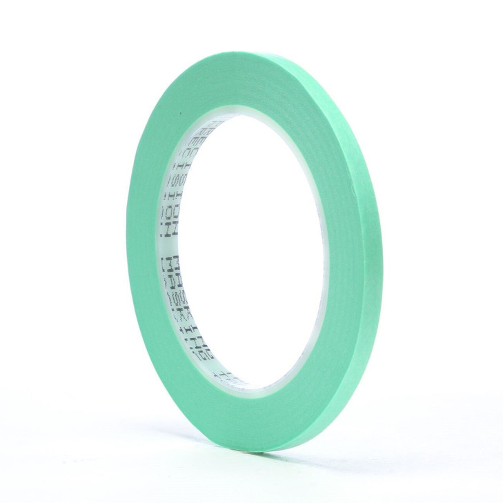 Masking Tape, Precision, Green, 1/4 Inch W, 60 yd L, 144 RL/CS