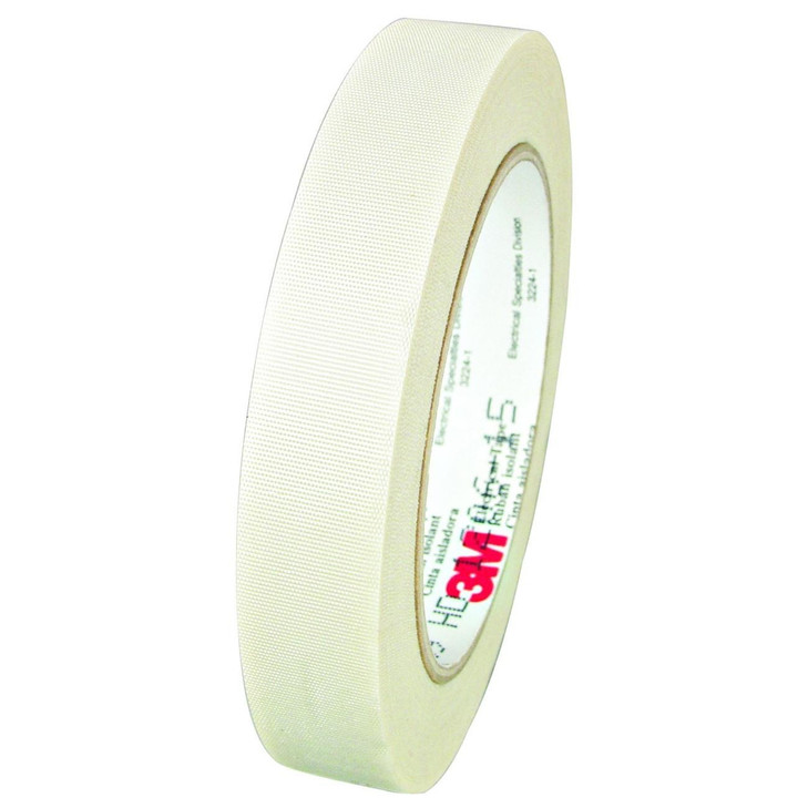 3M™ Glass Cloth Electrical Tape 69, 1 in x 36 yd, White, 36 Rolls/Case