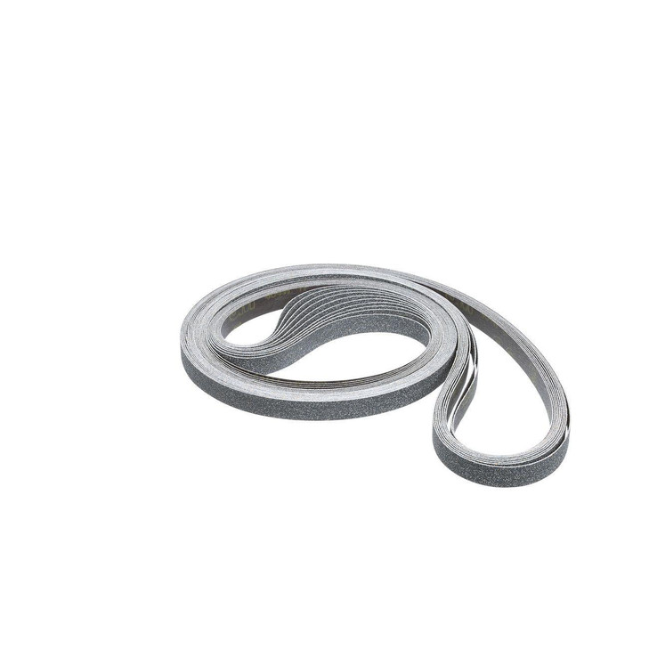 Belt, 464W, Coated, 132 Inch L, 1 Inch W, 600 Grit, Black, 10/CS