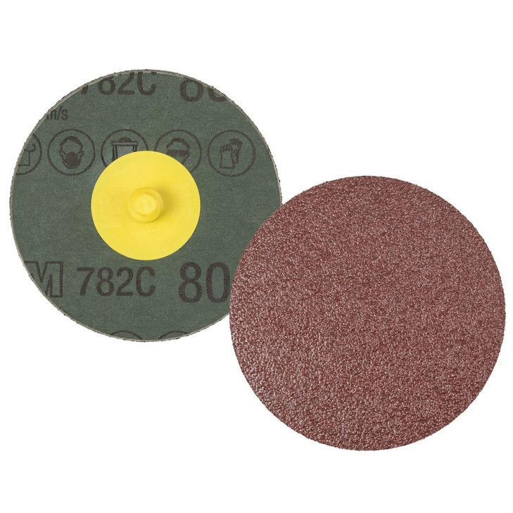 Disc, Roloc™, 782C, Coated, 4 Inch Dia, 80 Grit, 12000 rpm, 100/CS