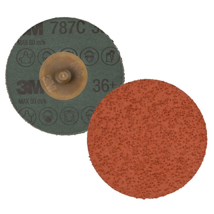 Disc, Roloc™, 787C, Coated, 2 Inch Dia, 36 Grit, 30000 rpm, 200/CS