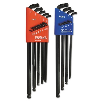 Eklind Tool 17222 22 Piece Double Ball End Hex Key Combo Sets, Ball Hex Tip