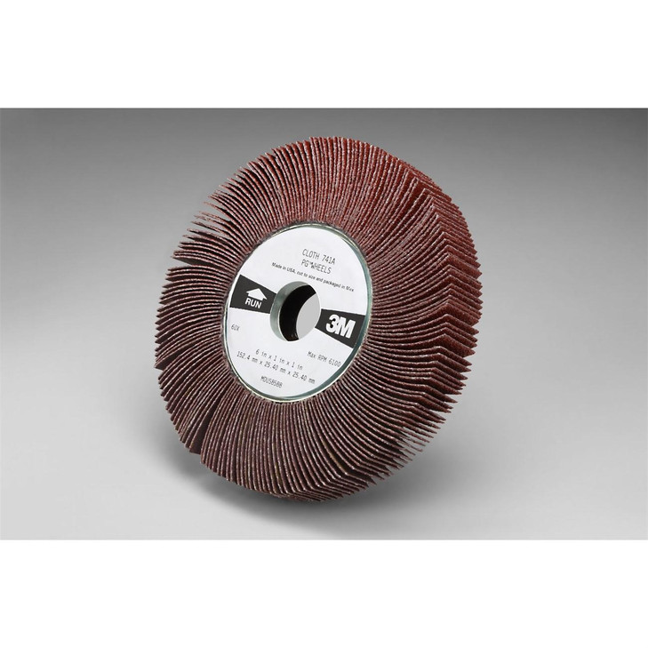 Wheel, 741A, Flap, 8 Inch Dia, Ceramic, 80 Grit, Coated, 3/CS