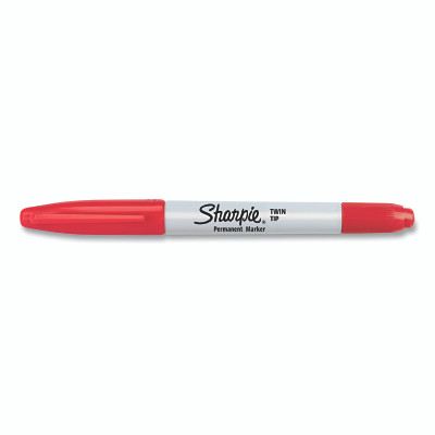 Sharpie 32002 Twin Tip Permanent Marker, Red, Fine, Ultra Fine