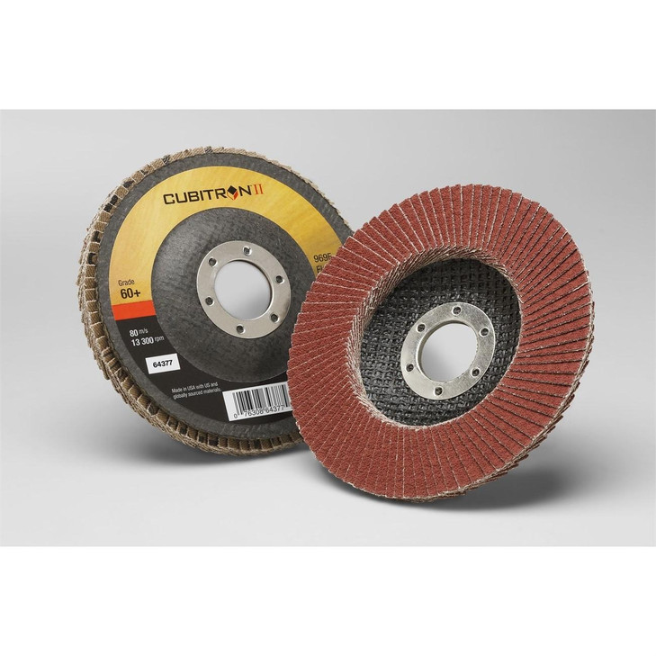 Disc, Cubitron™ II, 969F, 4 1/2 Inch Dia, 60 Grit, Flap, T27, 10/CS