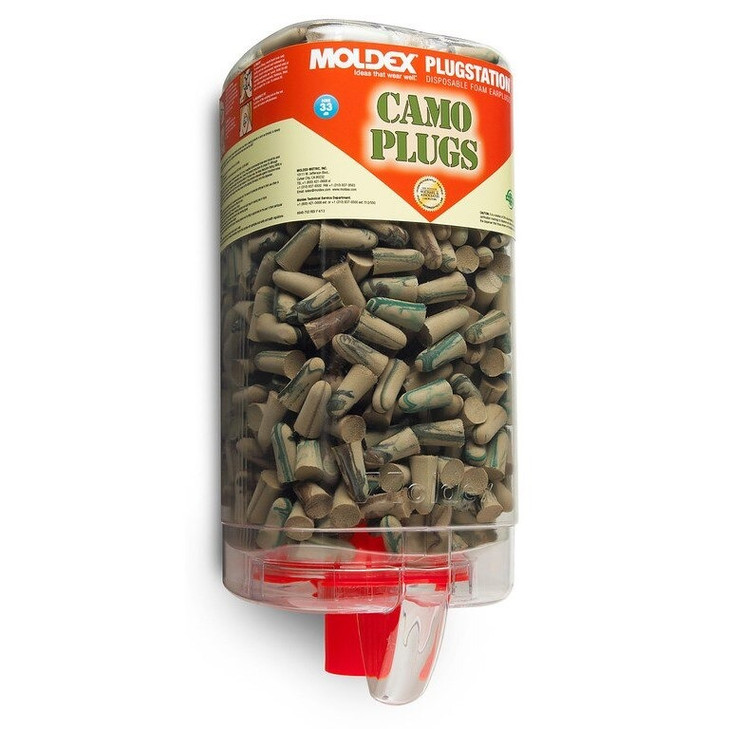 Earplug Dispenser, Camo Plugs, One Size, Disposable, Foam