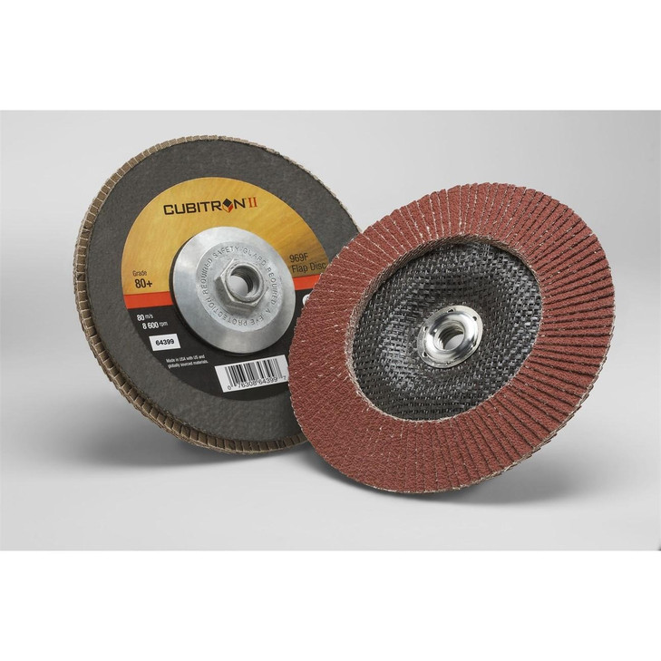 Disc, Cubitron™ II, 969F, 7 Inch Dia, 80 Grit, Right Angle, 5/CS