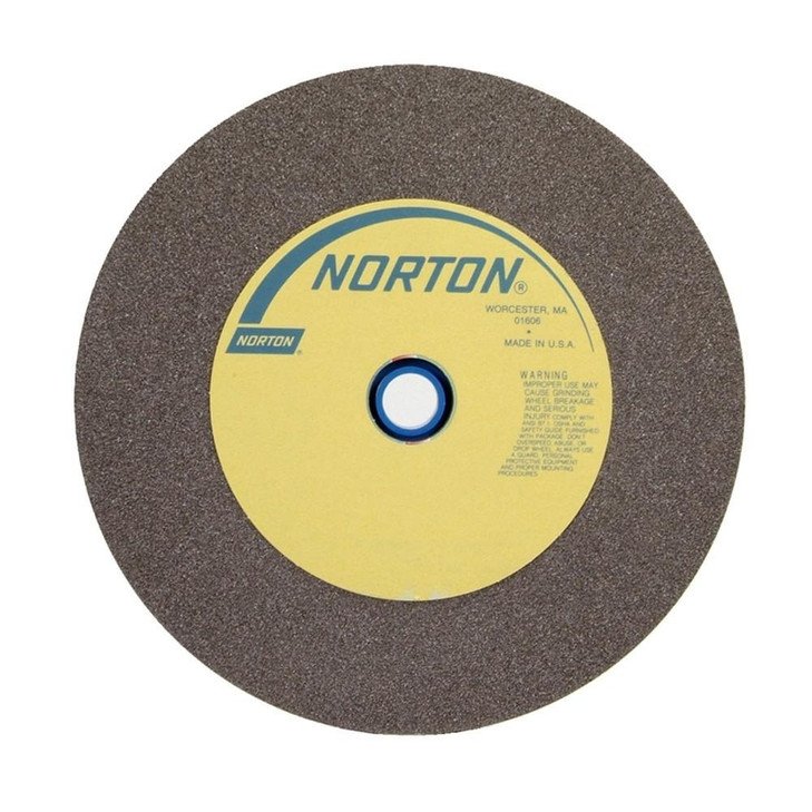Bench & Pedestal Wheel, Standard, Type 1 - General Purpose Aluminum Oxide for Metal (Gray), Size: 12 x 2 x 1-1/2 Med, Maximum RPM: 2070