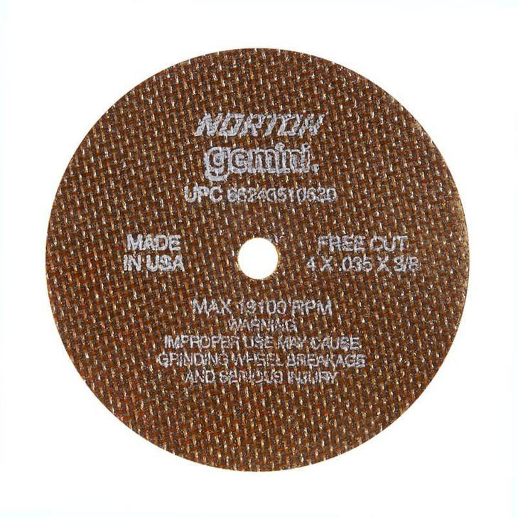 SMALL CUT-OFF BLADES, Type 1 - Metal - Gemini Aluminum Oxide, Size: 4 x .035 x 3/8, Maximum RPM: 19100