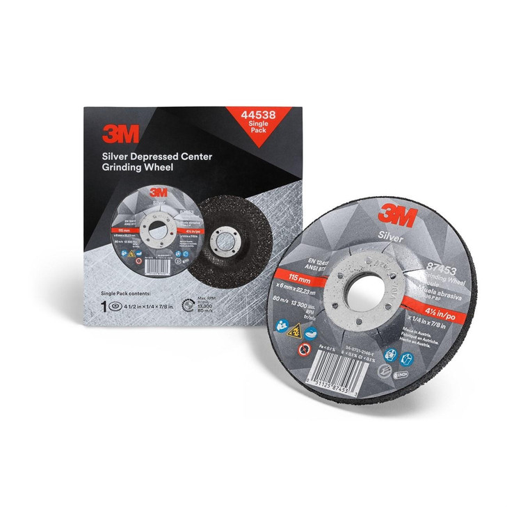 Wheel, Depressed Center, Right Angle, 4 1/2 Inch Dia, 10 PK/CS