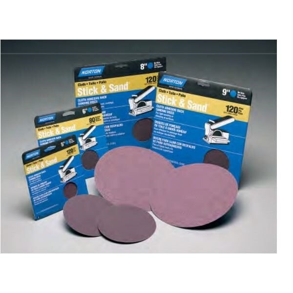 CLOTH DISCS Stick & Sand Orbital/Bench Discs, Size: 6", Type: Orbital/Bench Discs, GRIT: 50-X, Packaging Qty: 2