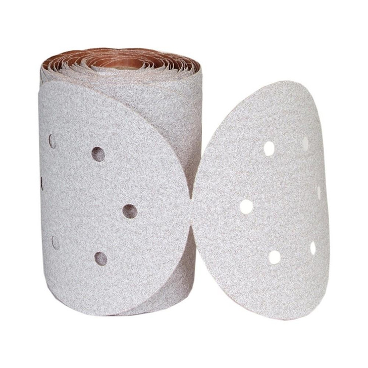 BULK DISCS Stick & Sand Paper Discs Rolls, Size: 6" x 6 Vac Disc Roll, Type: A275, GRIT: P80B, Packaging Qty: 6
