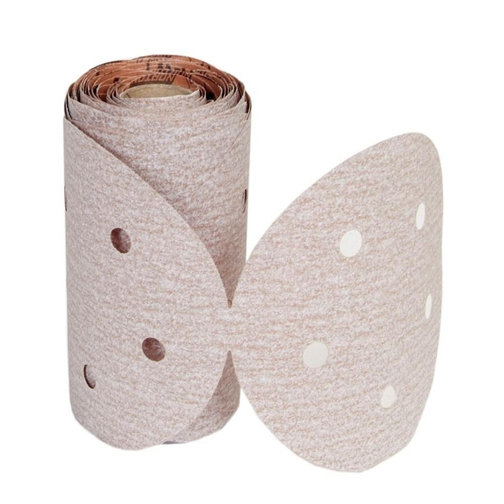 BULK DISCS Stick & Sand Paper Discs Rolls, Size: 5" x 5 Vac Disc Roll, Type: A275, GRIT: P220B, Packaging Qty: 6