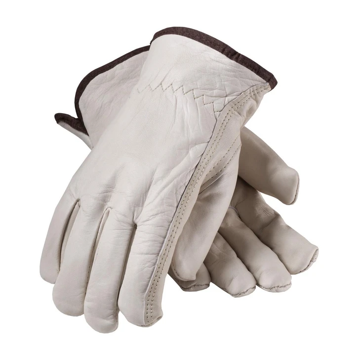 PIP INSULATED TOP GRAIN COWHIDE DRIVERS, WHITE THERMAL LINING, REGULAR GRADE, KEYSTONE THUMB , Size Large, Case Qty.: 6 Dozen