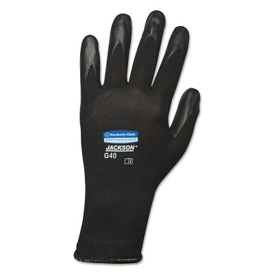 KleenGuard 13838 G40 Polyurethane Coated Gloves, 8/Medium, Black