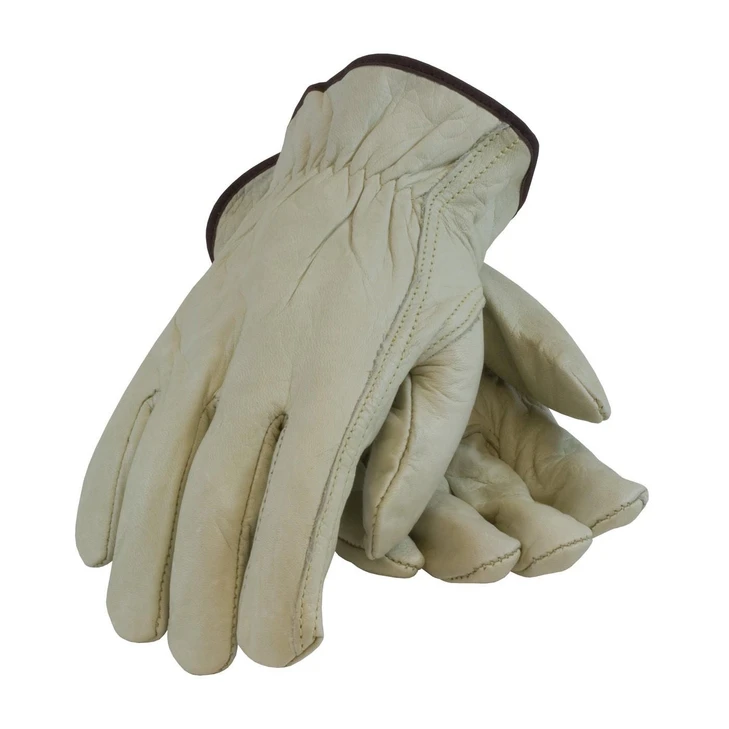PIP TOP GRAIN LEATHER DRIVERS, KEYSTONE THUMB, ECONOMY GRADE  , Size Large, Case Qty.: 10 Dozen