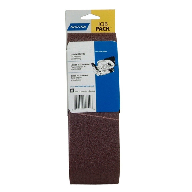 PORTABLE BELTS Aluminum Oxide, Size: 3"x21", Type: Extra Fine, GRIT: 220, Packaging Qty: 5