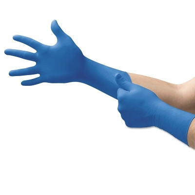 MICROFLEX SG375S SafeGrip SG-375 Latex Exam Gloves, Small, Natural Rubber Latex, Blue