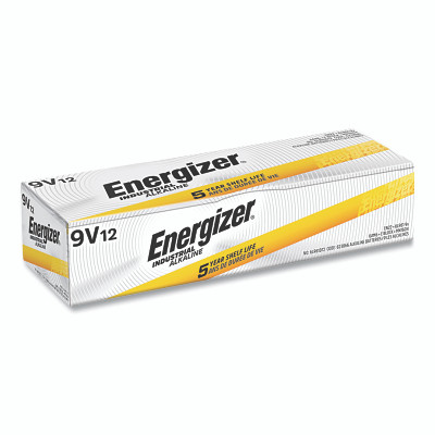 Energizer EN22 Industrial Alkaline Battery, 9 V