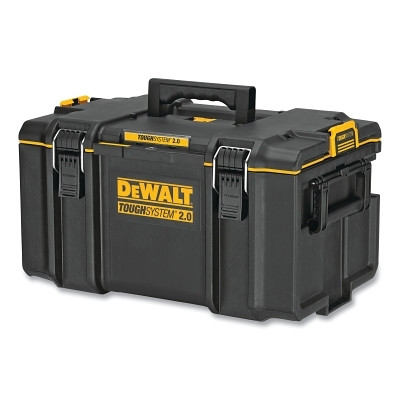 DeWalt DWST08300 ToughSystem 2.0 Toolbox, 110 lb, 21.25 in W x 14.62 in D x 12.28 in H, Plastic, Black/Yellow, Large