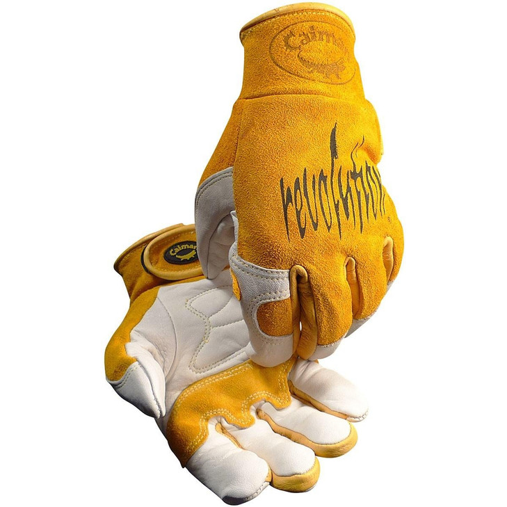 TIG/MIG Welder's Gloves, Cow Grain, X-Large, Gold