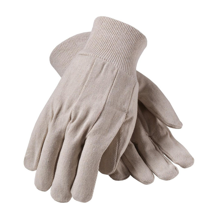 PIP CANVAS SINGLE PALM GLOVE, 8 OZ., PREMIUM GRADE, NATURAL KNITWRIST  , Case Qty.: 25 Dozen