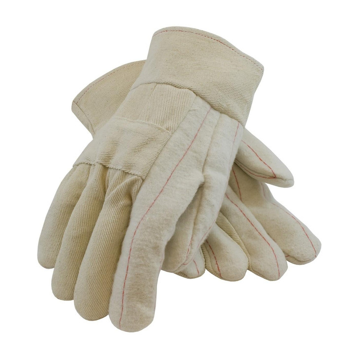 PIP CANVAS HOT MILL GLOVE, 28 OZ., THREE LAYERS, PREMIUM GRADE, BAND TOP, BURLAP , Case Qty.: 10 Dozen