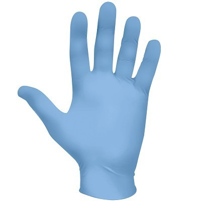 SHOWA 8005PFL 8005 Series Disposable Nitrile Gloves, Powder Free, 8 mil, Large, Blue